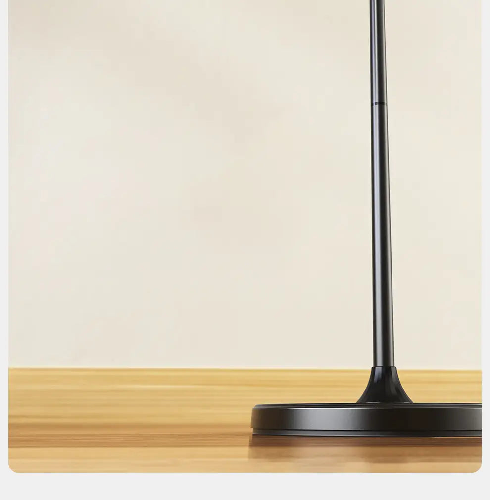 black metal floor lamp base with sleek modern design made of aluminum alloy for tablet and phone floor stand
