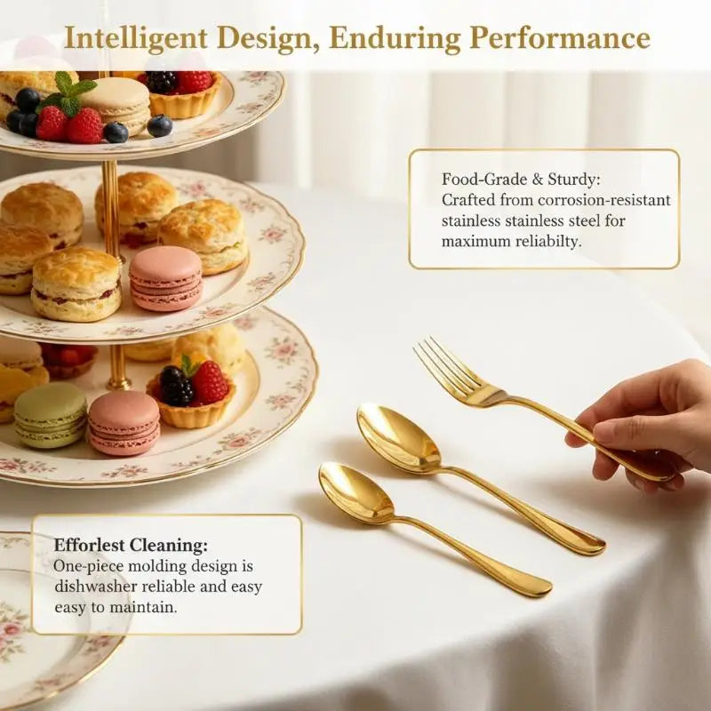 2pcs Tableware Stainless Steel Dinnerware Set Spoon Fork Cutlery Flatware Dishwasher Safe Kitchen  Set