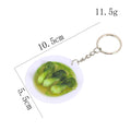 New Simulation Food Key Chains Grilled Chicken Bok Choy Abalone Keychain Car Key Ring Backpack Mini Charm Fun Jewelry Gifts