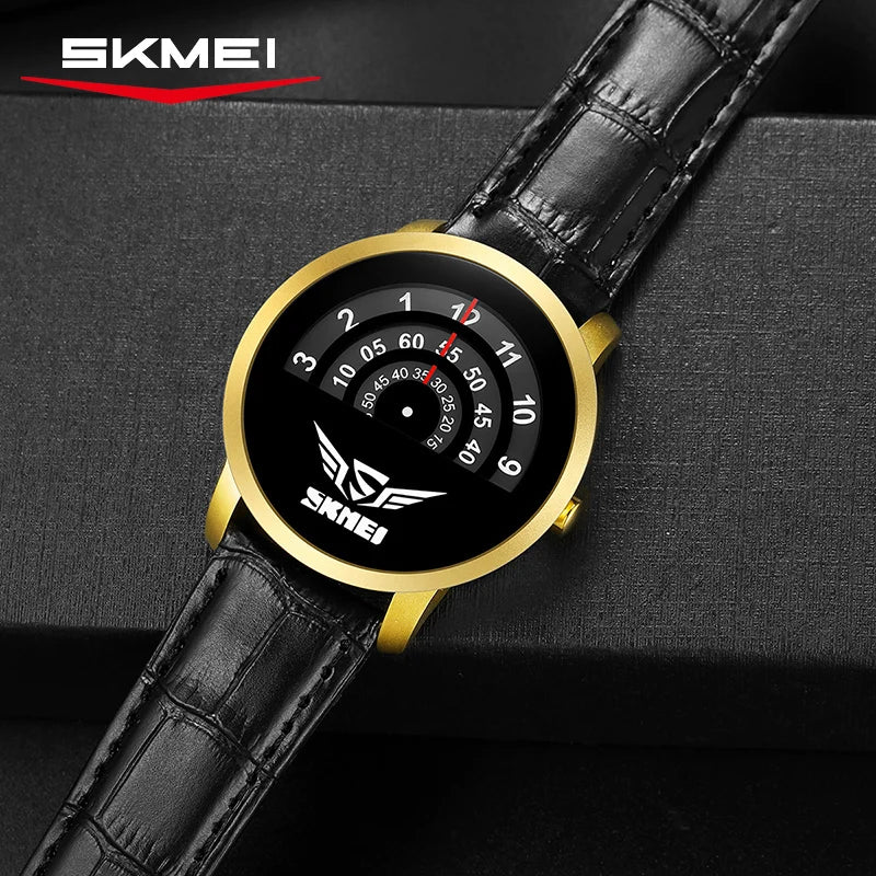SKMEI 2677 Luxury Brand Fashion Wristwatches Male Clock Relogio Masculino Men's Quartz Watch Waterproof Steel /Leather Watches