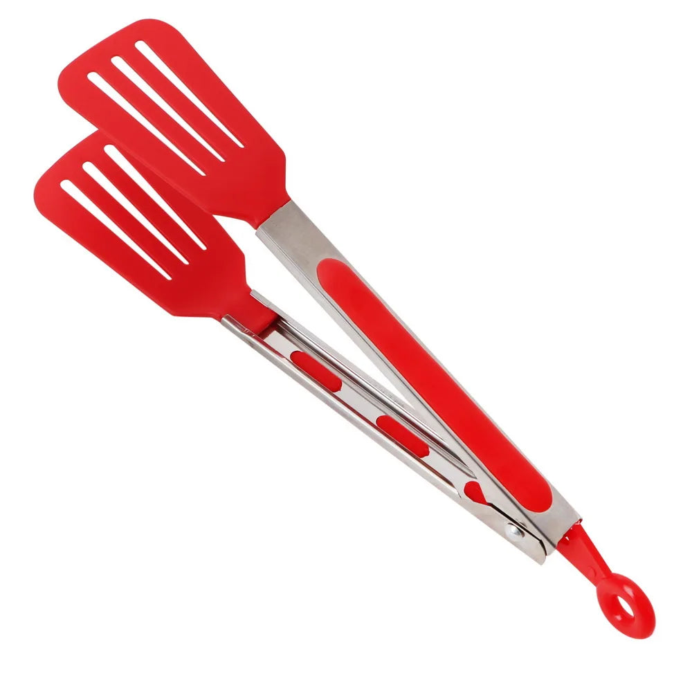 Kitchen Cooking Tools Non-Stick Kitchen Tongs Pizza Bread Steak Clip Stainless Steel Handle Utensil Salad Serving BBQ Tongs