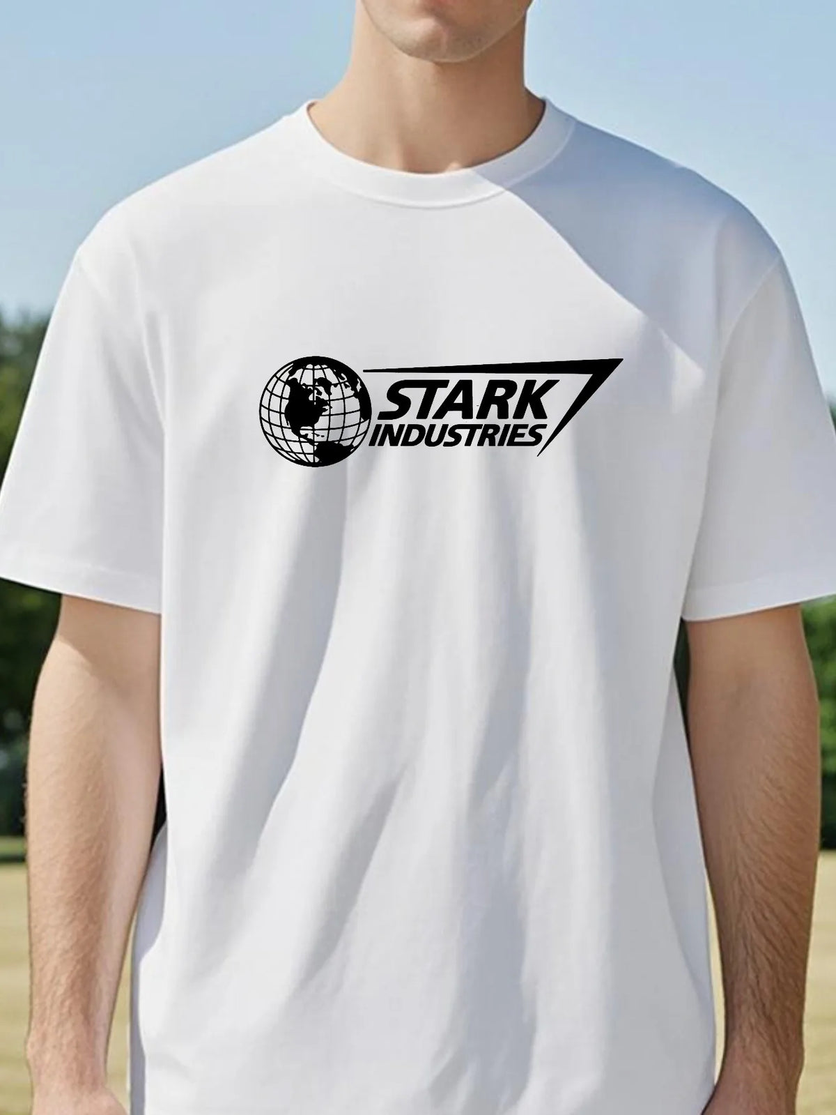 Men's and Women's T-shirts Iron Man Stark Industries Summer American Spring and Autumn Oversized Sporty Short-sleeved