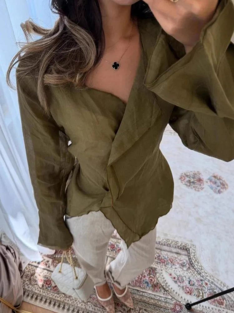 Women Blouses 2026 Spring Summer Long Sleeve Blouse Woman Blouse Shirt Office Elegant Work Shirt Top Blusas Mujer De Moda