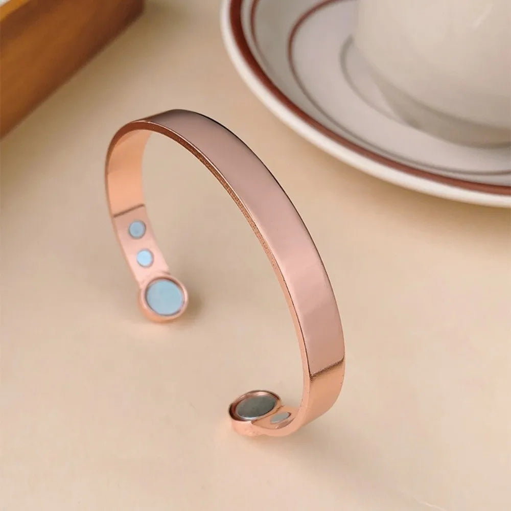 Retro Magnetic Bangles Ring Simple Comfortable To Wear Cuff Bracelets Fashion Versatile Health Energy Jewelry Men Women