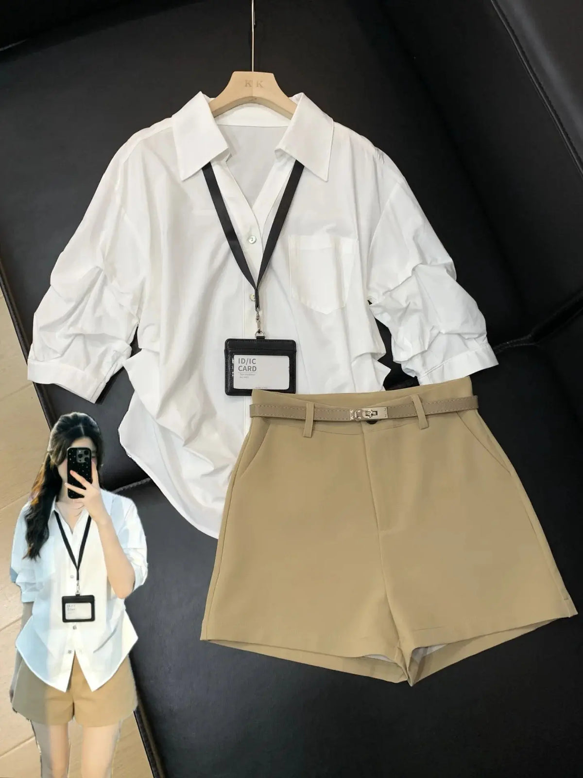 Women's Loose Casual Shirt, Spring/Summer New Arrival, High-Waisted Slimming, Stylish Flared Collar, Versatile Long Sleeve