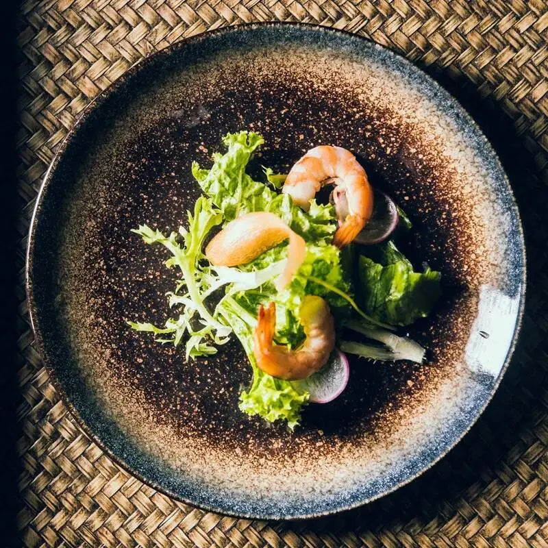 Japanese Ceramic Serving Dinner Plate Western Steak Dishes Trays Tableware Breakfast Dinnerware