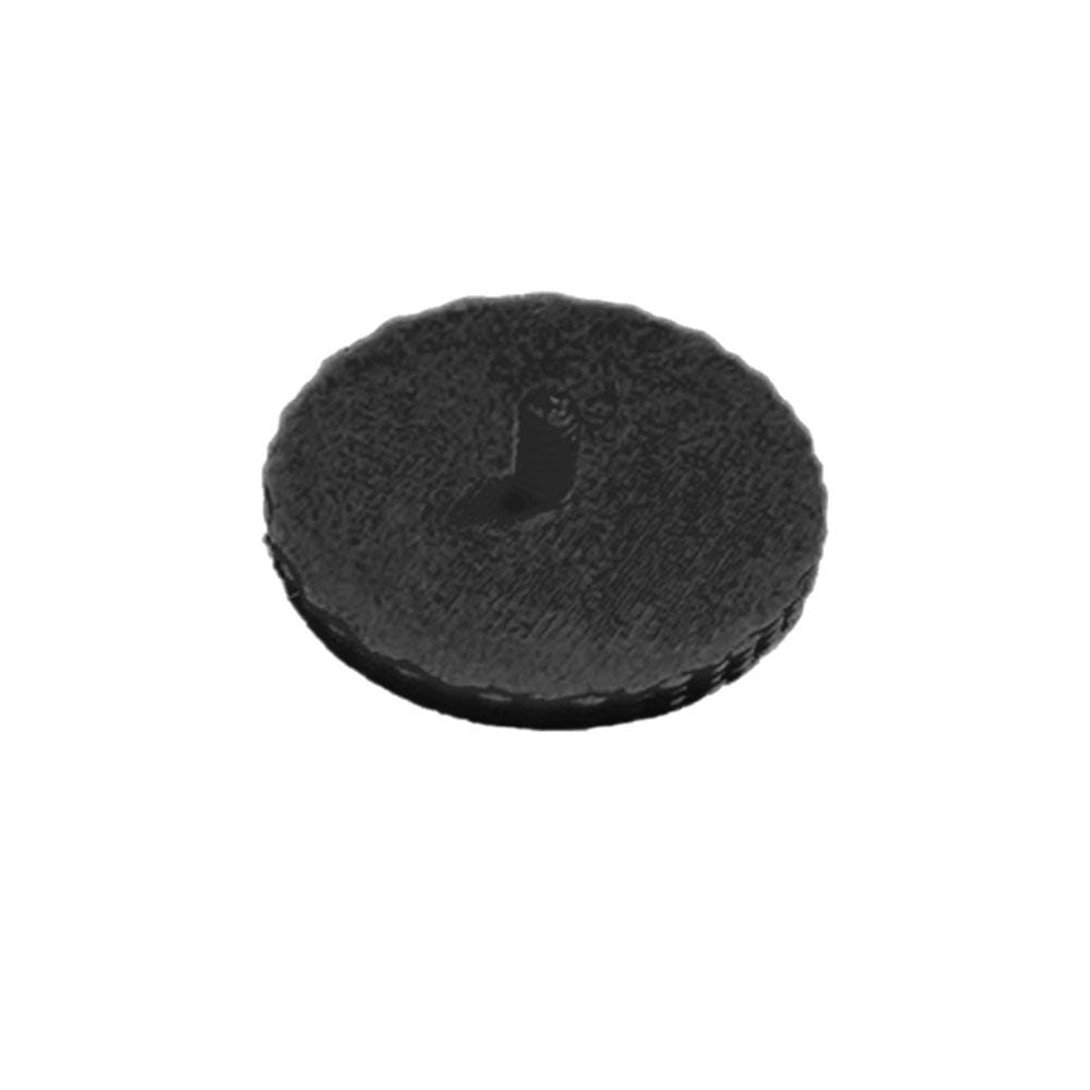 Capuchon de vis de remplacement pour téléphone CMF 1, circulaire, en plastique noir texturé, avec une légère indentation centrale surélevée pour un usage d’accent personnalisé