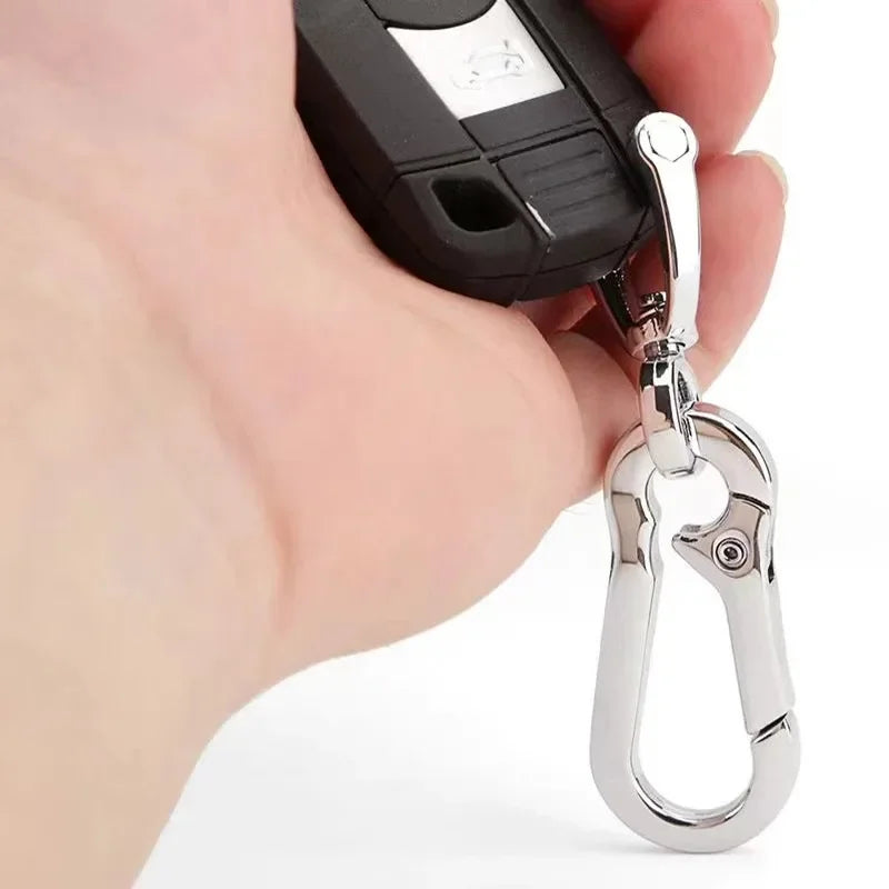 Stainless Steel Car Keychains Strong Carabiner Shape Keyring Climbing Hook Keychain Man Unisex Gift Auto Interior Accessories