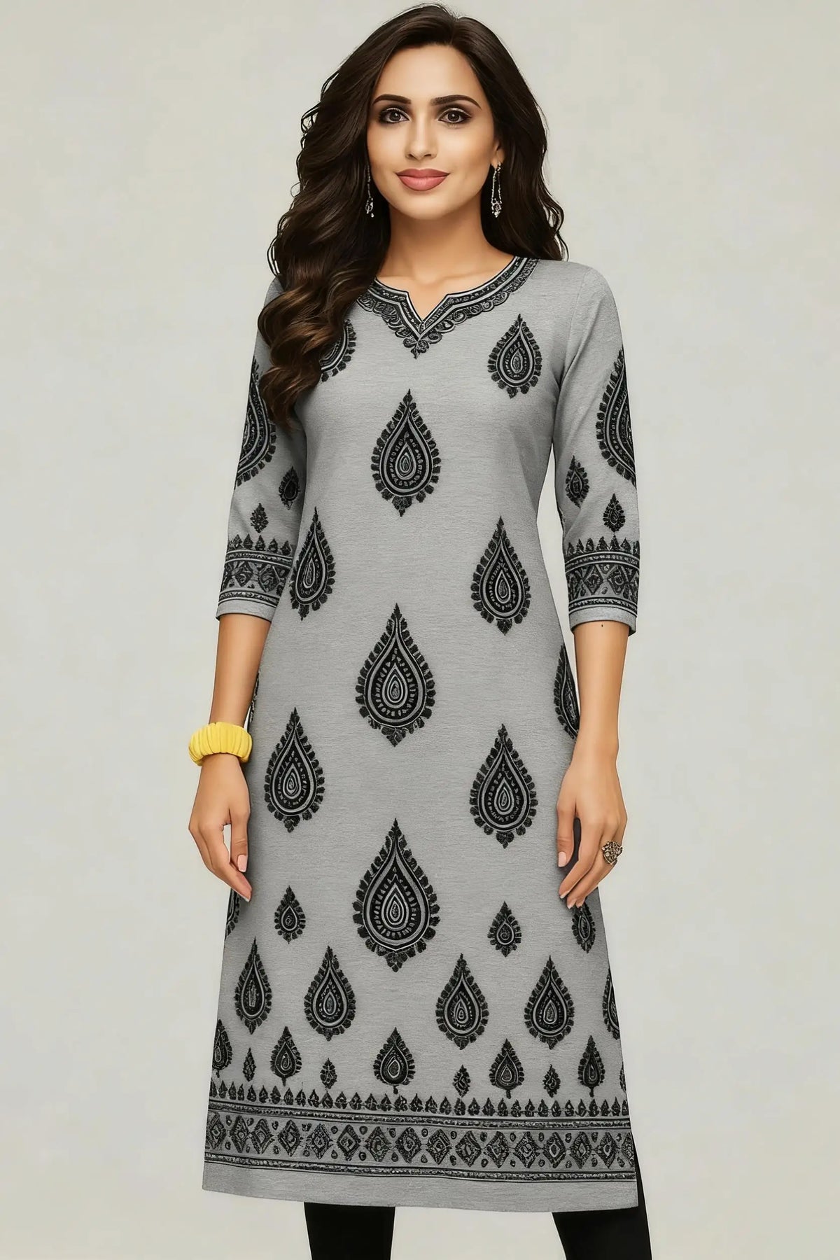 Muslim Kurtta Casual Dress Middle Eastern Straight Casual Ethnic Slit hem Mandarin Peacock National Style Caftan Turkish Abaya