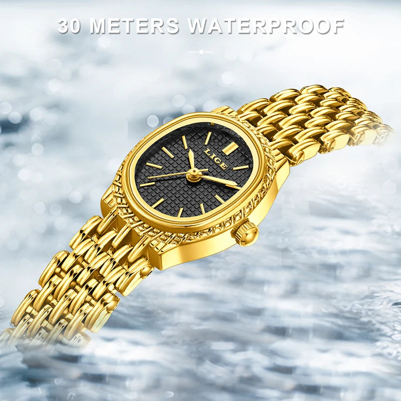 LIGE New Women‘s Quartz Watches Simple Luxury Fashion Elegant Female Wristwatch Waterproof Watch Gift for Girl Relogio Feminino
