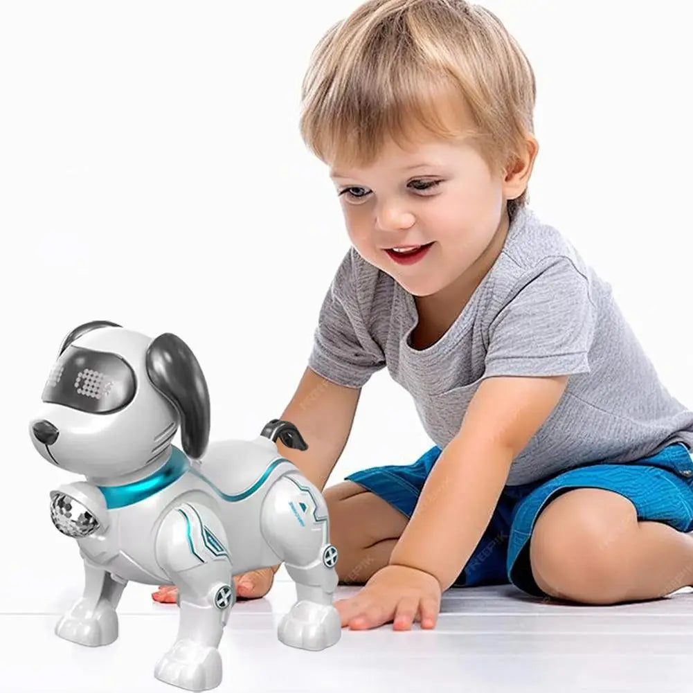 Plastic Electronic Robot Dog with Light Programmable Smart Electronic Stunt Pet Interactive Touch Walking Dancing Robot Dog