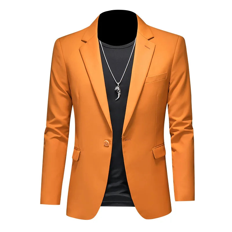 Mens Suit 2025 New Plus Size Slim Fit Single Breasted Blazer Professional Wedding Business Party Office Formal Jacket Coats
