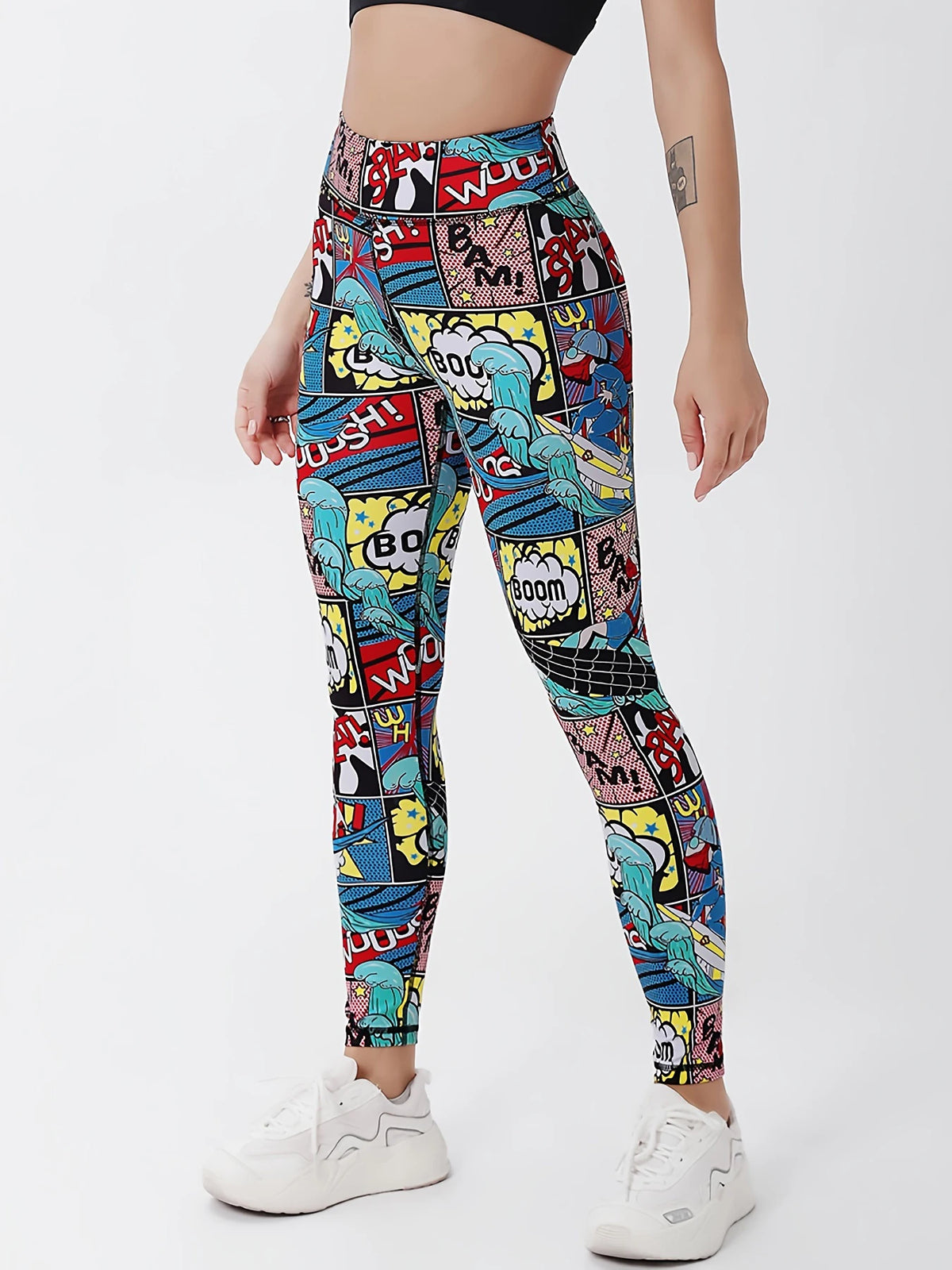 High Waist Leggings Push Up Game BOOM Cartoon Print Leggins Sport Women Running Gym Pants Energy Leggings Girl Leggins