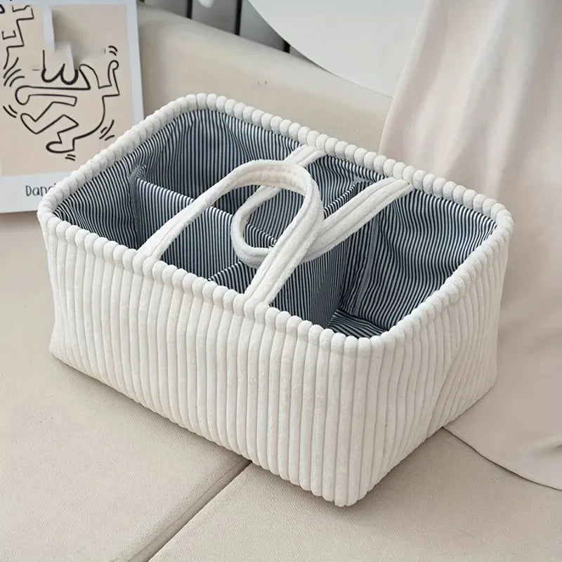 1pc Large Bohemian Storage Basket - Multi-Compartment Organizer for Baby Clothes, Toys & Home Decor