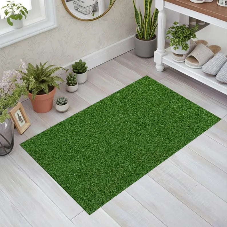 Keep Off Rug Green Rug Grass Pattern Rug Modern Rug Runner Rug Home Decor Area Rug for Living Room Housewarming Gift