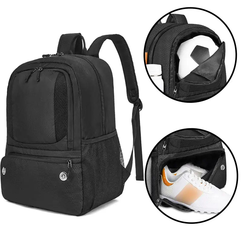 Multi-functional Sports Backpack Soccer Gear Bag with Independent Shoe Compartment Waterproof Outdoor Light Travel Backpacks