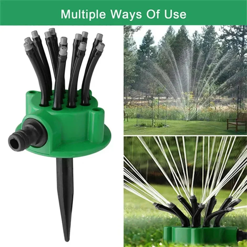 360 Degree Garden Automatic Multi Sprinkler Garden Lawn Sprinklers Roof Cooling Sprinklers Watering Sprinklers Gardening Tools