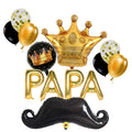 1Set Super Dad Balloons Happy Father's Day Foil Helium Ball Father Mother Party Decoration I Love You PAPA Crown Air Globos Ball