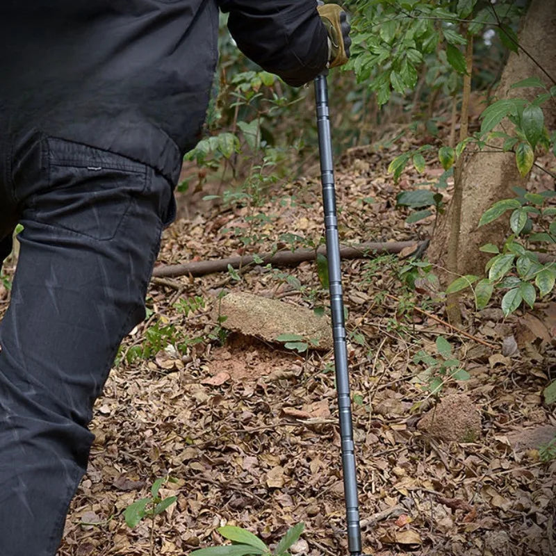 Aluminium Alloy Outdoor Camping Walking Sticks Camping Mountain Climbing Anti-slip Portable Multi-functional Walking Sticks