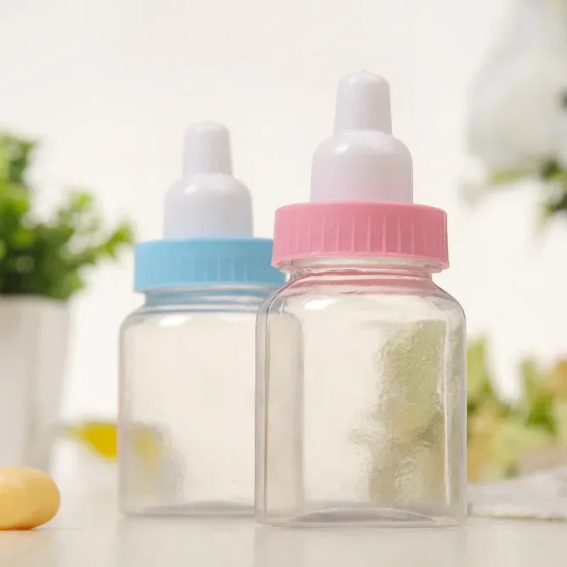 36pcs Baby Shower Favor Blue Pink Mini Milk Bottle for Girls Boy Party Gift Boxes  Halloween  Wedding Festival