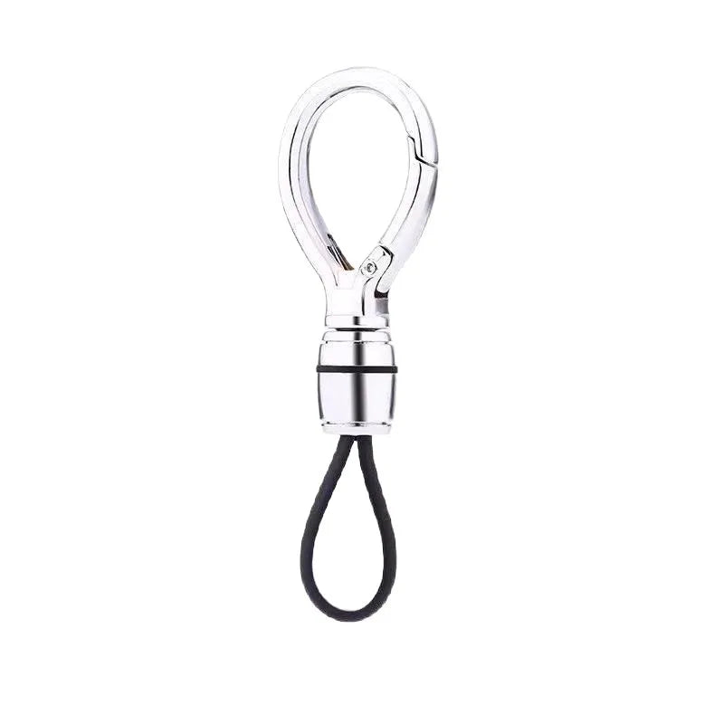 Car Keychain Pendant Metal Casual Key Chain Waist Hanging Buckle Ring Hanging Round Keychain Anti-Lost Lock Keychain