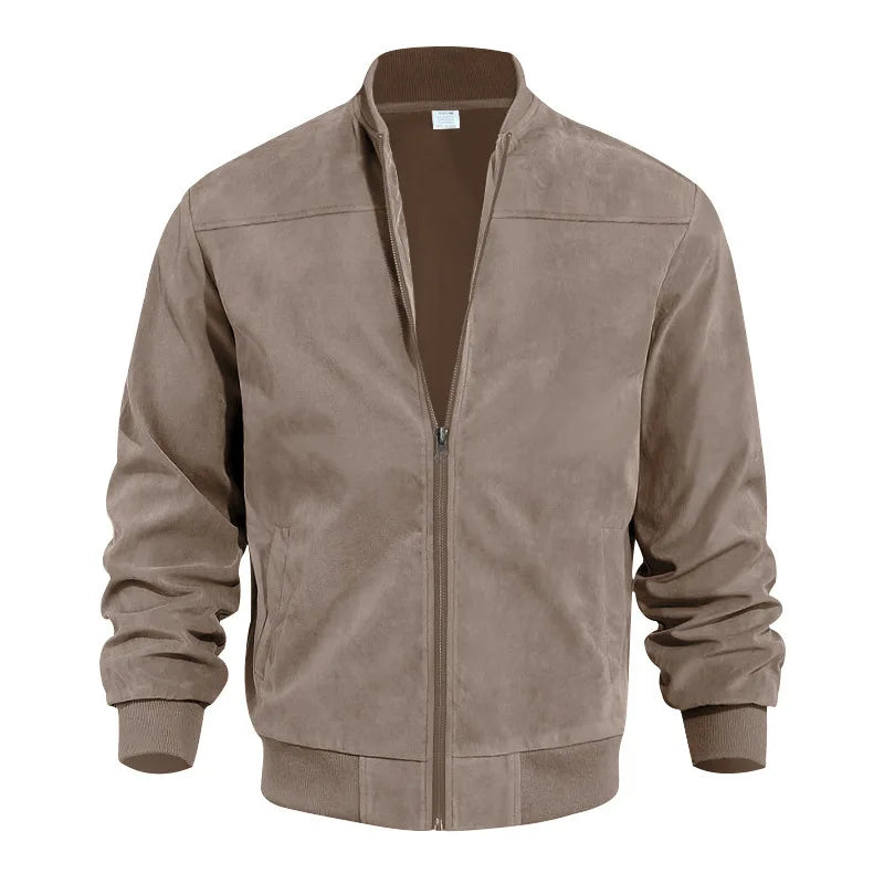 Men's Fashionable Coat - Spring/Autumn. Men's Jacket. Slim Fit. Retro Style. Casual Zip-Up Coat with Long Sleeves.