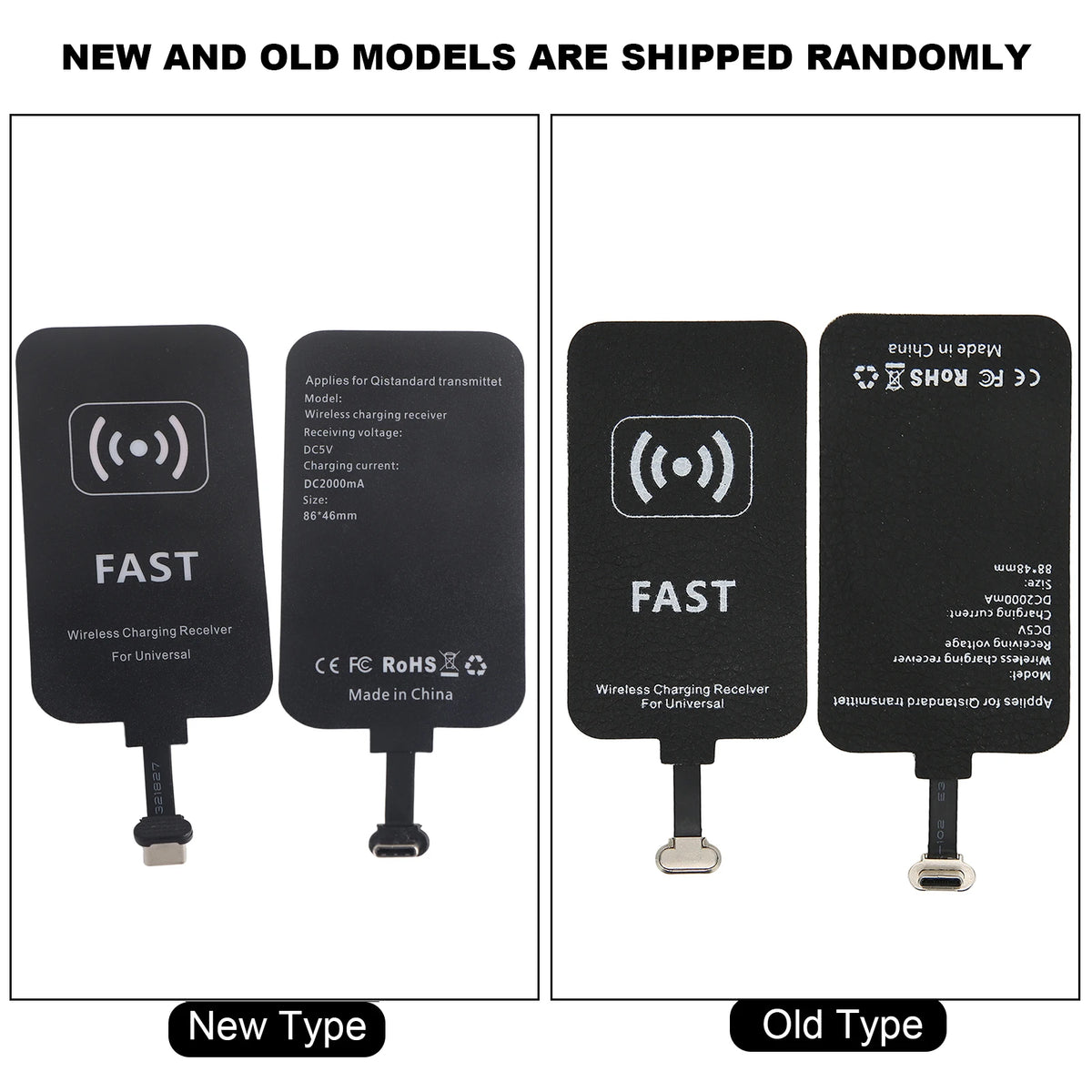 Wireless Charger Adapter 10W Wireless Charging Receiver Type C Interface Wireless Charging Receiver Chip for Mobile Phones