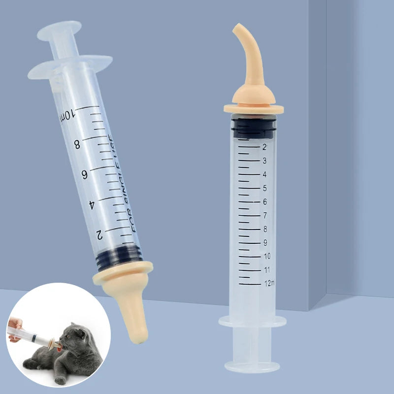 Pet Feeding Nipple For Puppy Dog Cat Hamster Feeding Pacifier Medicine Feeding Oral Syringe With Silicone Nipple Feeder