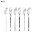 6/24/30Pcs Stainless Steel 304 Cutlery Set Sliver Tableware Western Bamboo Shaped Handle Dinner Set Knife Fork Spoon Sliverware