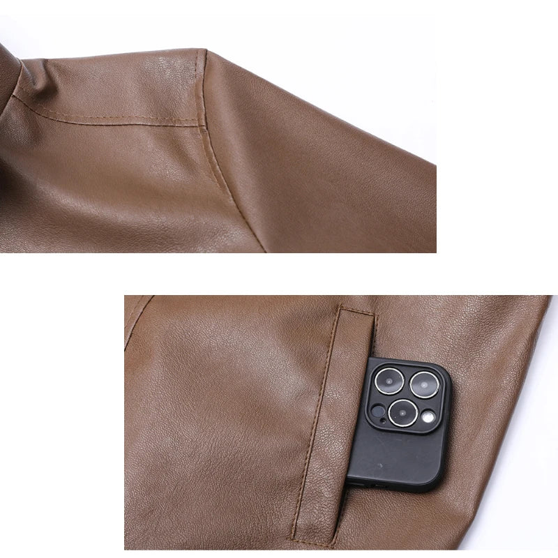 Loose Fit Leather Jacket: Comfortable, Versatile, and Flattering on Every Body Type Windproof and Waterproof Men's Jacket