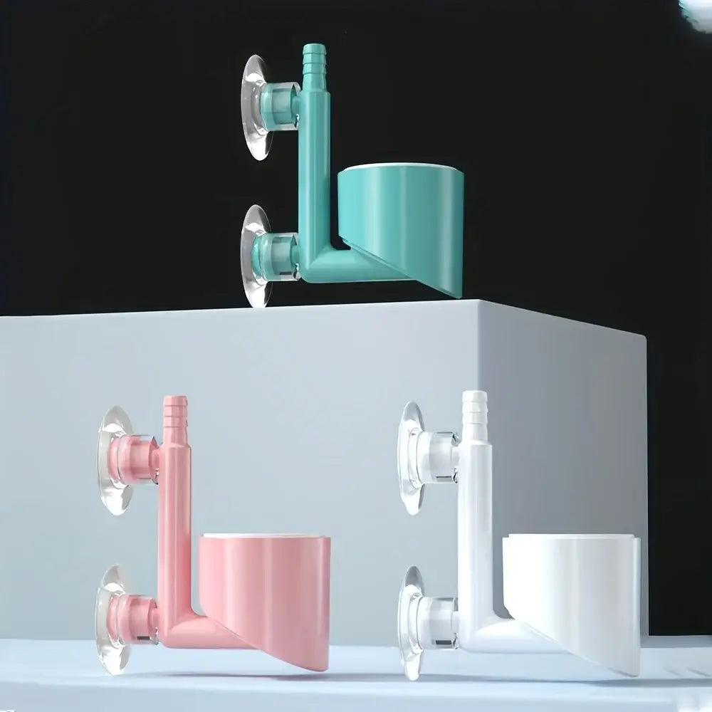 mini oxigenador de bomba de aire para acuario con extensores para grifo en color turquesa, rosa y blanco, con montajes de ventosa y diseño de plástico elegante para tanques de peces