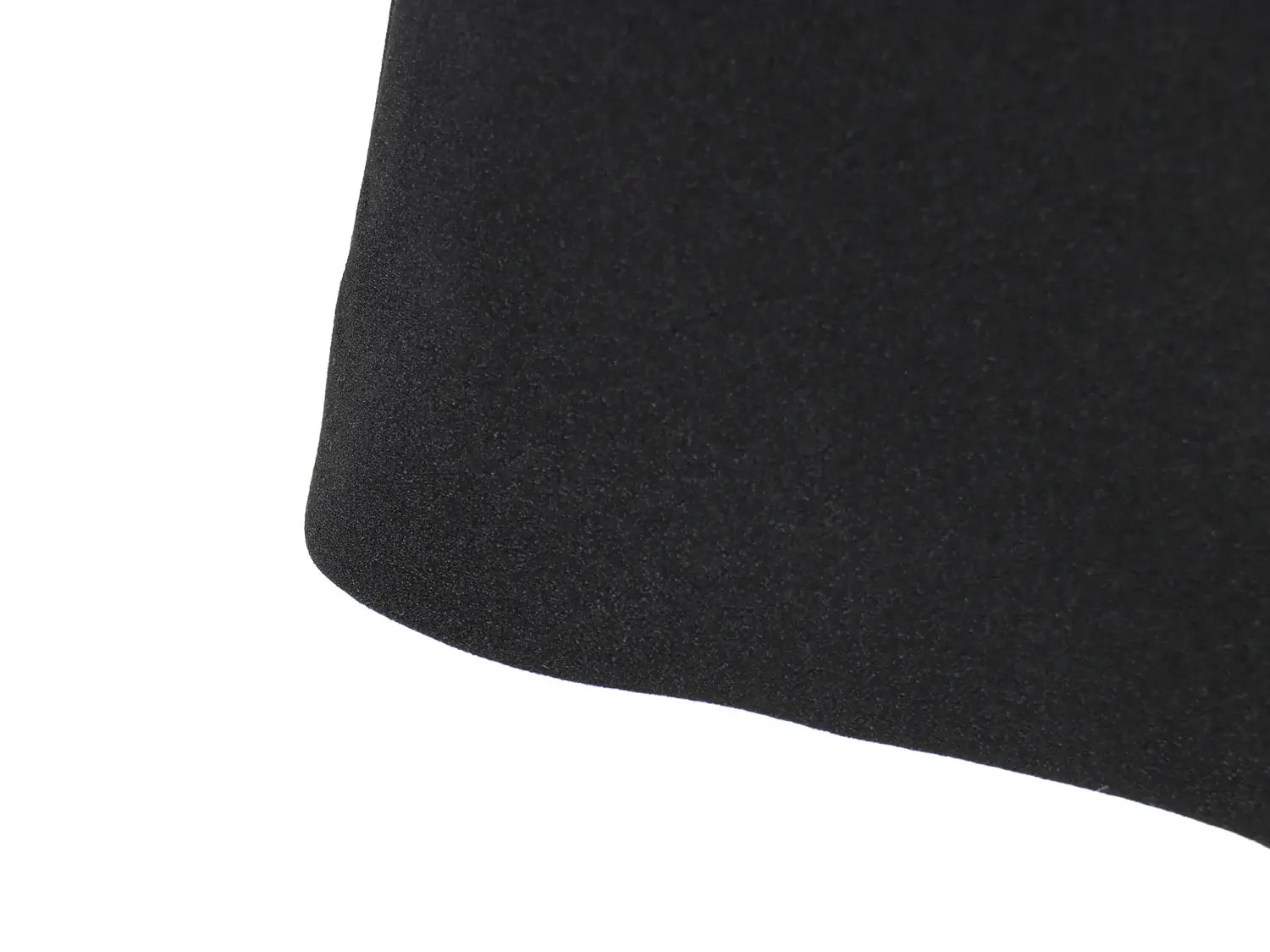 black textured fabric with a soft matte finish highlighting the puff sleeve style of a casual loose summer blouse