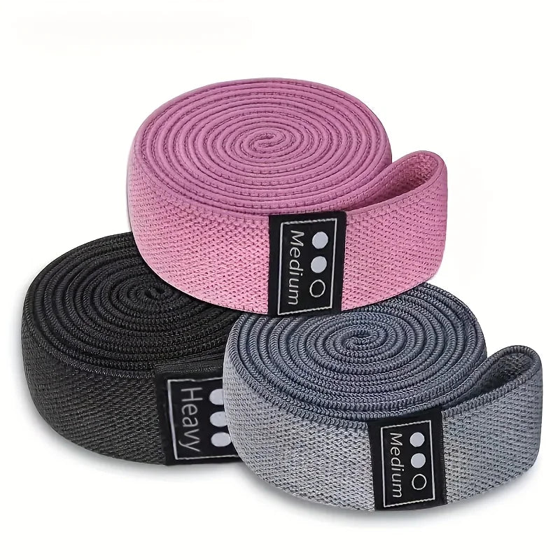 Fitness Resistance Bands Knit Elastic Stretch Training Pulling Bands Large Medium Small Resistance Levels Yoga Strength Training