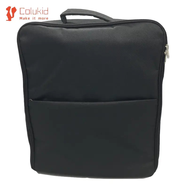 Sac à dos de voyage pour poussette en tissu noir pour Cybex Libelle Gb Pockit, avec poignée supérieure et poche avant zippée.