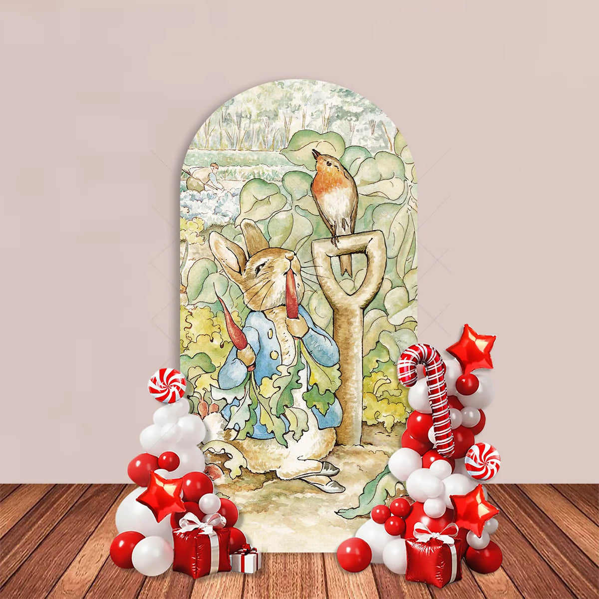 Easter Rabbit Arch Backdrop Cover Spring Vegetable Garden Carrot Birthday Baby Shower Party Decor Kids Cake Portrait Background