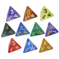 10Pcs Marble D4 Dice Gaming Accessories for Tabletop Games RPG Board Games
