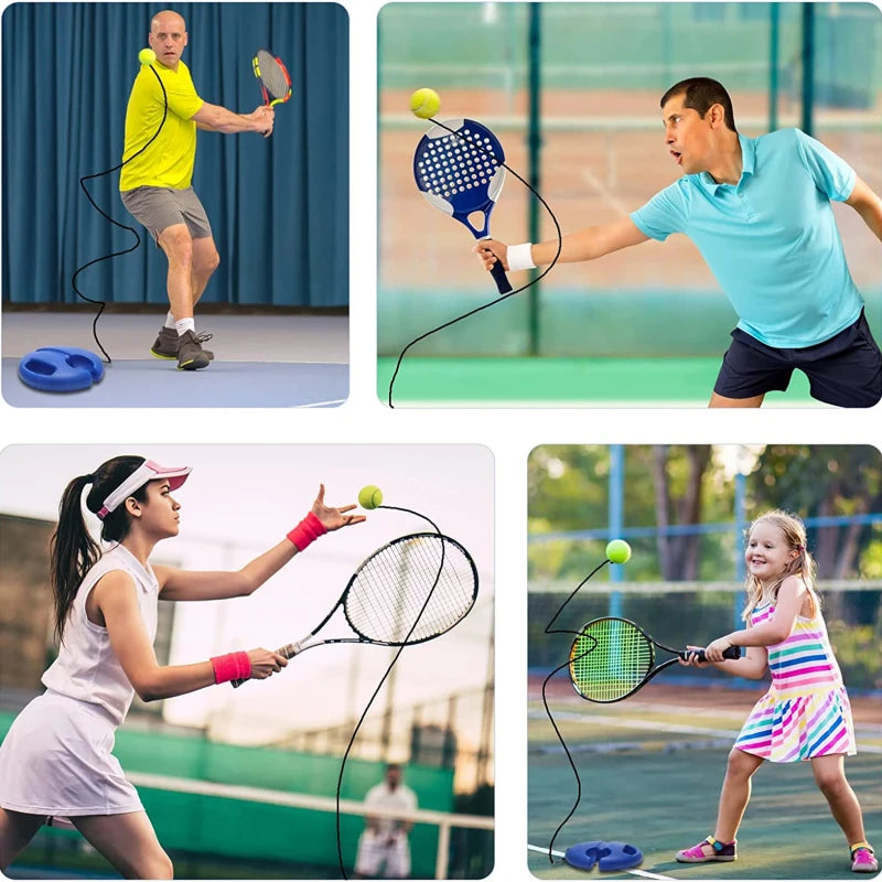 Tennis Trainer With 1Pc Tennis Ball For Beginner, Tennis Rebounder Set For Self Training, Club Auxiliary Training Equipment