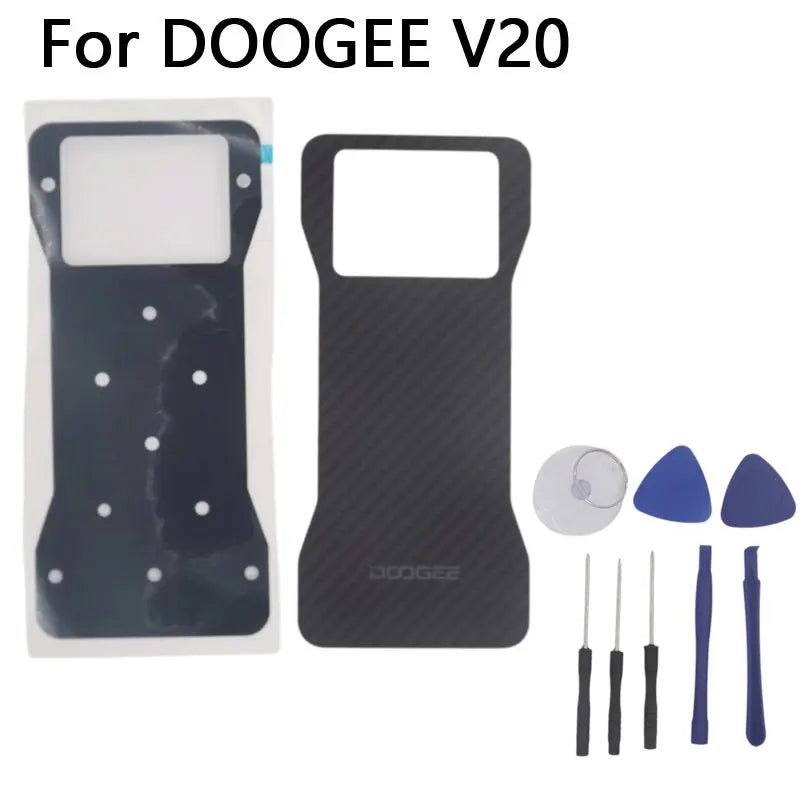 New Original DOOGEE V20 Battery Cover Composite Cell Phone Back Cover Plate Cover With Foam Adhesive For DOOGEE V20 Smart Phone