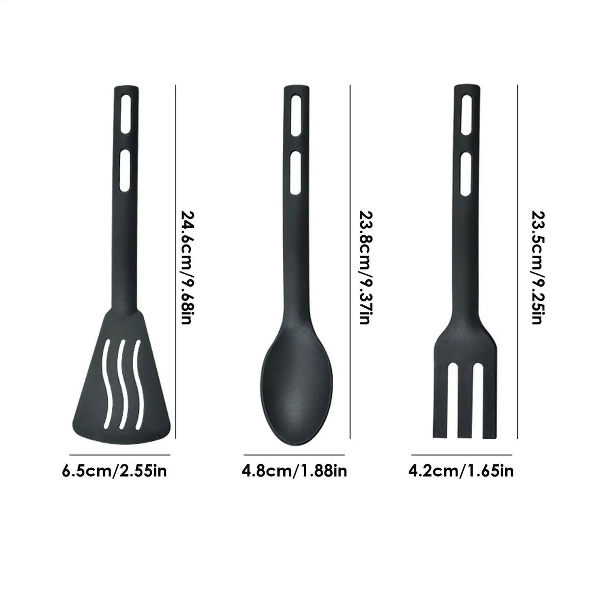 Kitchen Utensils Set Nylon Kitchen Utensils Set Non Stick Spatulas Comfortable Handle Cookware Accessories For Camping Hiking