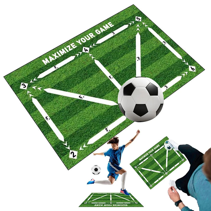Football Training Mat Soccer Training Equipment Non Slip Foldable Kids Adults Dribble Mat Training Indoor Ourdoor Equipment