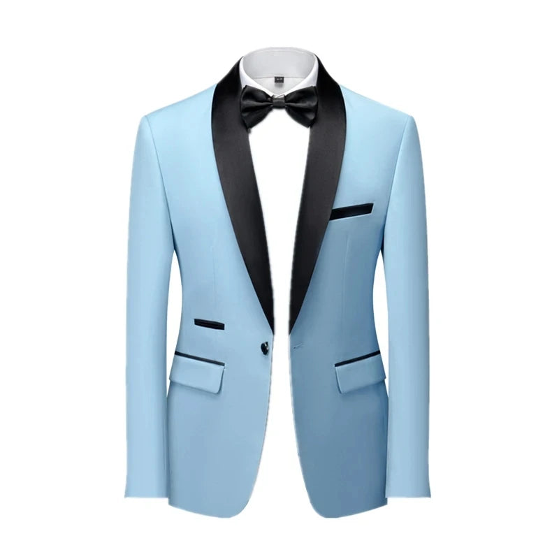 2026 Men's Skinny Terno Masculino, Formal Slim Fit Tuxedo Prom Suit / Male Groom Wedding Blazers High Quality Dress Jacket Coat