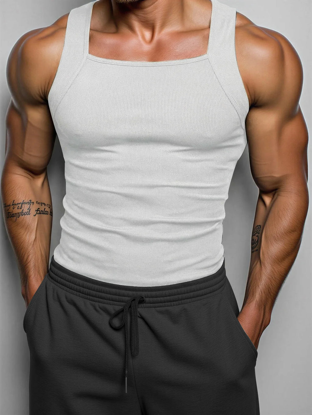 New Men's Tank Top Sporty Casual Versatile Fashionable Men's Upper Apparel