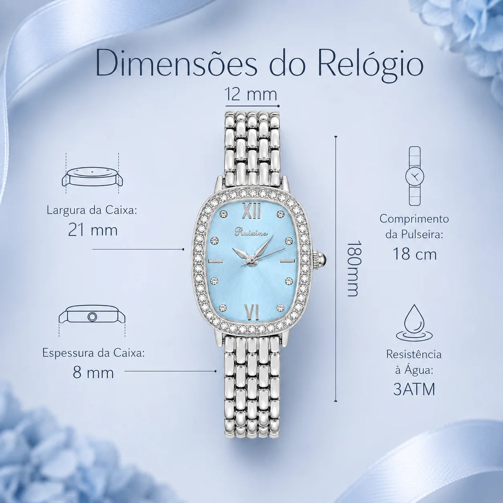 RUIXINE Women's Watches Fashion Casual Small Dail Ladies Quartz Watch Elegant Stainless Steel Girls Dress Wristwatch