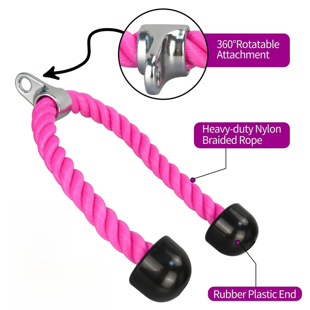 Tricep Rope Biceps Training Gantry Frame Equipment Double Head Pull Rope Gym Accessories for Body Building & Strength Training