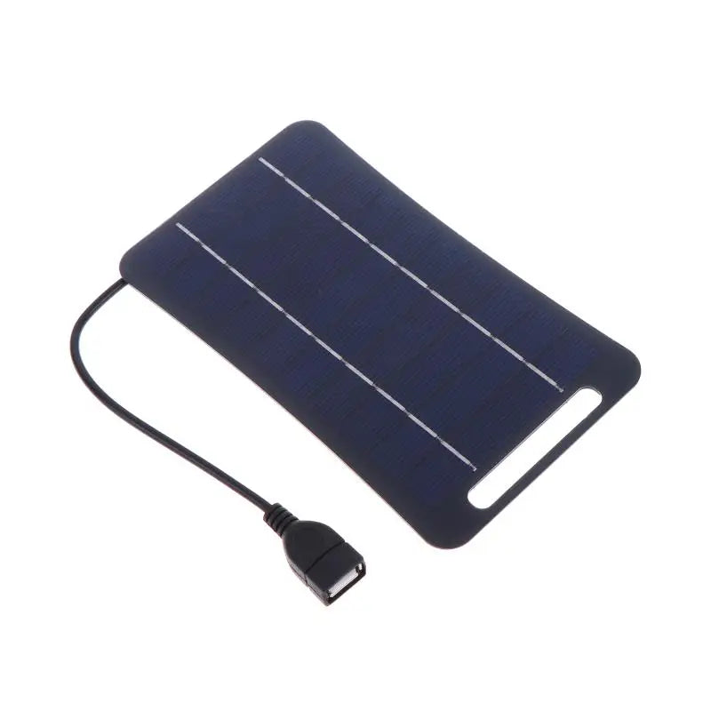 [New] 2W Solar Charger Portable W/USB-C Fast Charging For Phone Power Banks Camping Hiking Emergency Power Supply