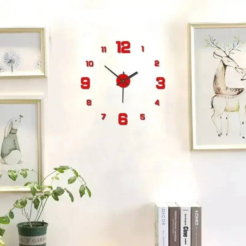 Wall Clocks Art Clock Bedroom Frameless Home and Decoration Kitchen Silent Living Room Watches Digital Decor Led Large 3d Garden