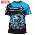 Men T Shirt Fashion T Shirt Summer Clothing Personalized Name Diving 3d Print Tops Casual Sports Oversized Tshirts Team Uniforms