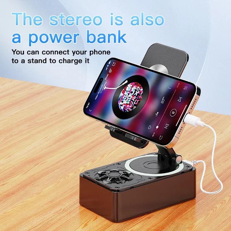 3 In 1 Mobile Phone Bracket Bluetooth Speaker Power Bank Rotating Foldable Lazy Desktop Holder Stand For Cell Phone Tablets iPad