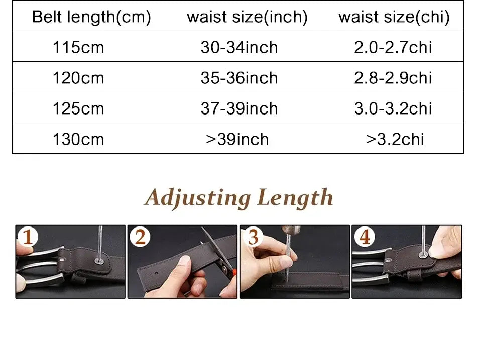Black genuine leather men reversible belt with silver-toned buckle and adjustable length feature.
