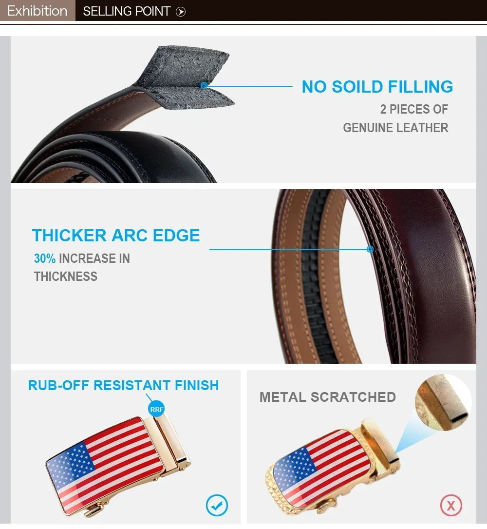 Men Belts Genuine Leather Metal Automatic Alloy Buckle Male Belts Leather Belt for Women Brand Luxury Design Waist Strap Male